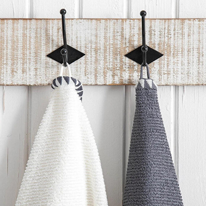 Green Black Vera 2'li Mutfak Havlusu Krem-lacivert