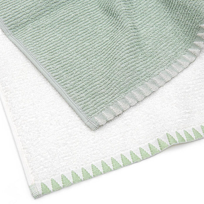 Green Black Vera 2'li Mutfak Havlusu Krem-mint