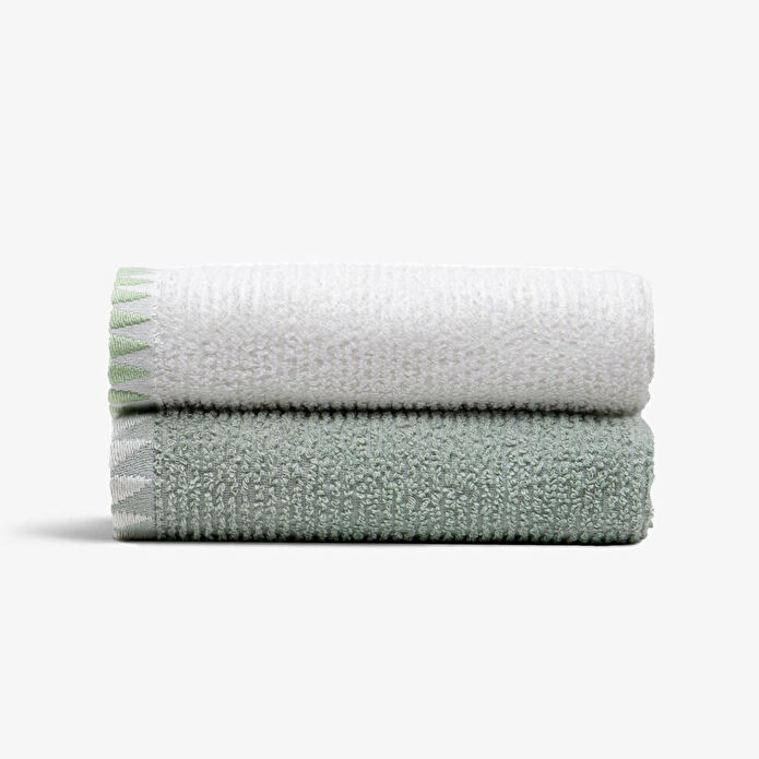 Green Black Vera 2'li Mutfak Havlusu Krem-mint