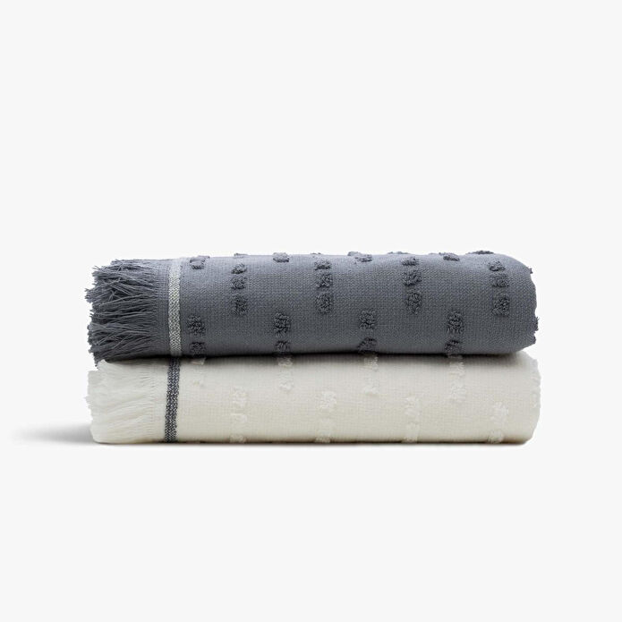 Green Black Pera 2'li Mutfak Havlusu Krem-lacivert