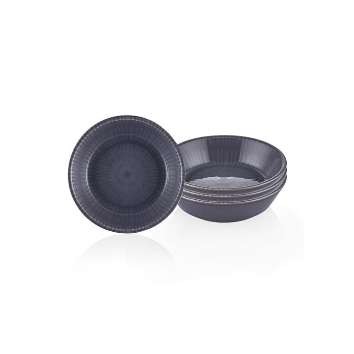 The Mia Noon Çerezlik 4lü Set Gri 10 Cm