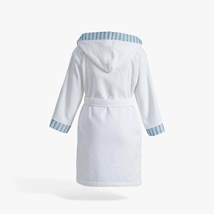 Green Black Power Erkek Çocuk Bornoz Beyaz