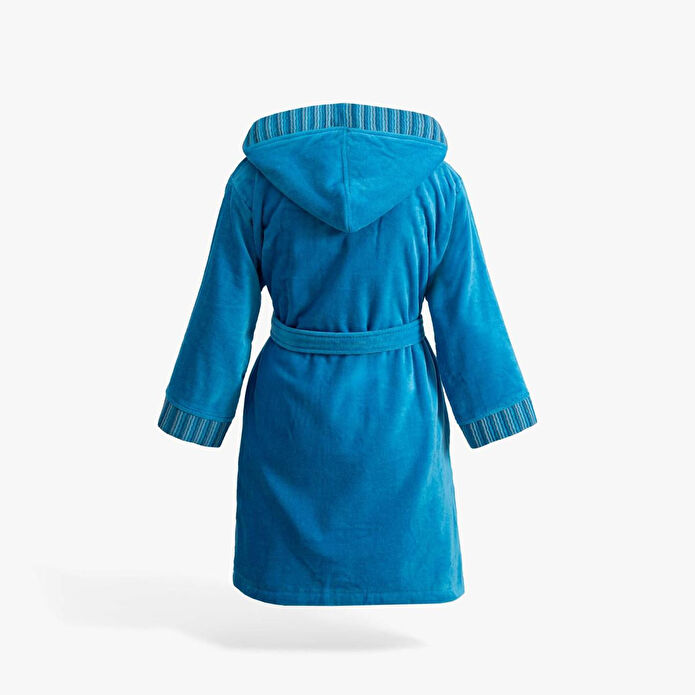 Green Black Power Erkek Çocuk Bornoz Mavi