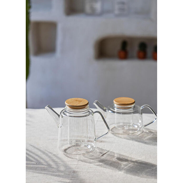 The Mia Bambu Kapaklı Süzgeçli Demlik 800 Ml