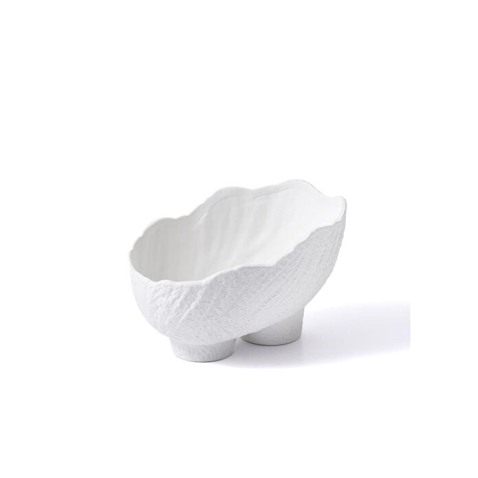 The Mia Licia Seramik Vazo Beyaz 25x17x19 Cm