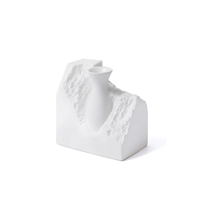 The Mia Licia Seramik Vazo Beyaz 20x12x20 Cm