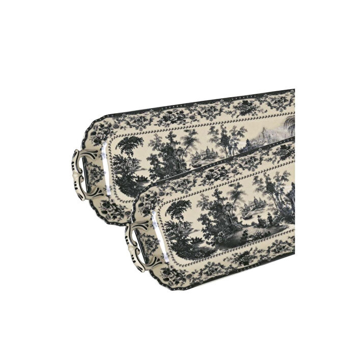 Lucky Art Florantıne Tepsi 33cm Siyah