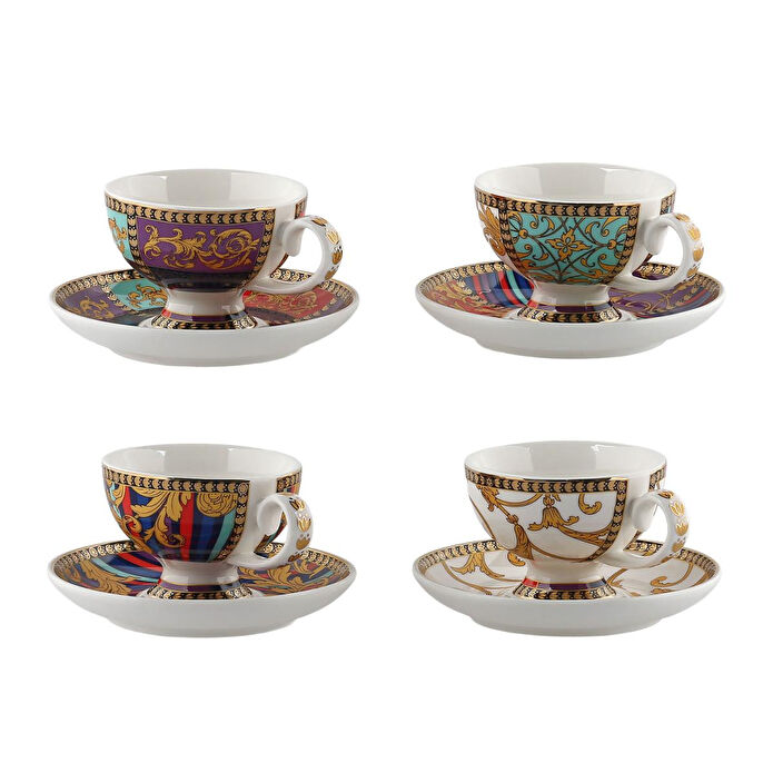 Lucky Art Valencıa Bone 4lu Kahve Fıncanı Setı