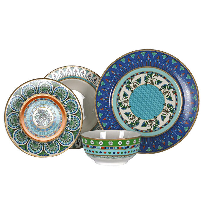 Lucky Art Calista New Bone China Porselen 24 Parça Yemek Takımı