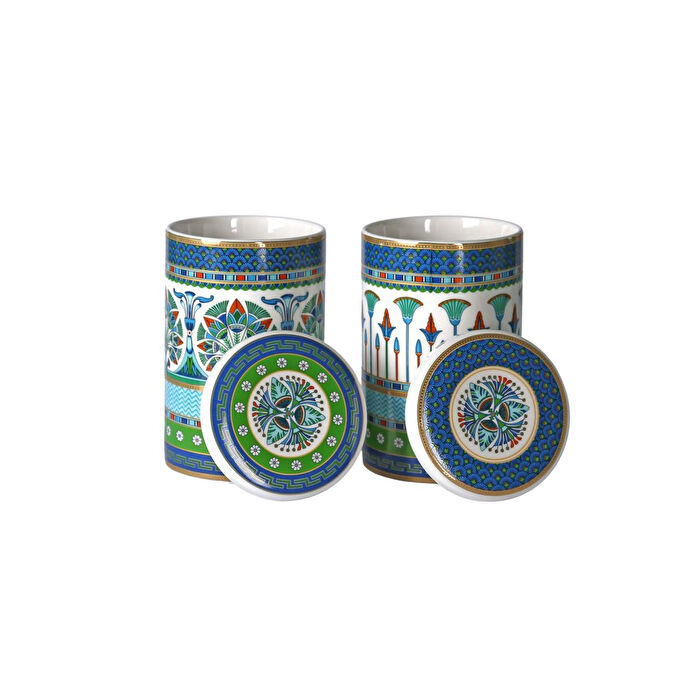 Lucky Art Calista New Bone China Porselen 15cm 2li Kavanoz Seti