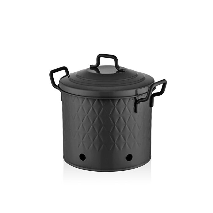 The Mia Prizma Patates Soğan Saklama Kabı Siyah 30x30x30