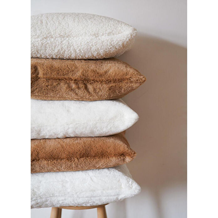 The Mia Peluş Kırlent Kahve 45x45 Cm