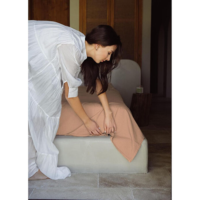 The Mia Cotta Toast Çift Kişilik Çarşaf 260x240 Cm