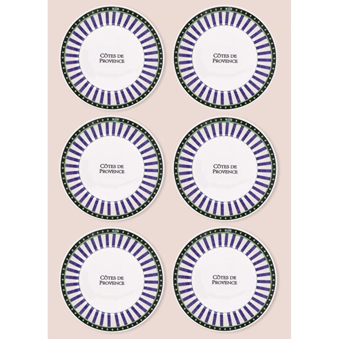The Mia Provence Yemek Tabağı 6lı Set 20 Cm
