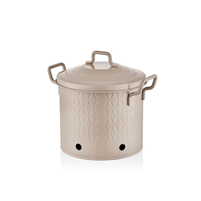 The Mia Prizma Patates Soğan Kabı Karamel 30x30x30 Cm