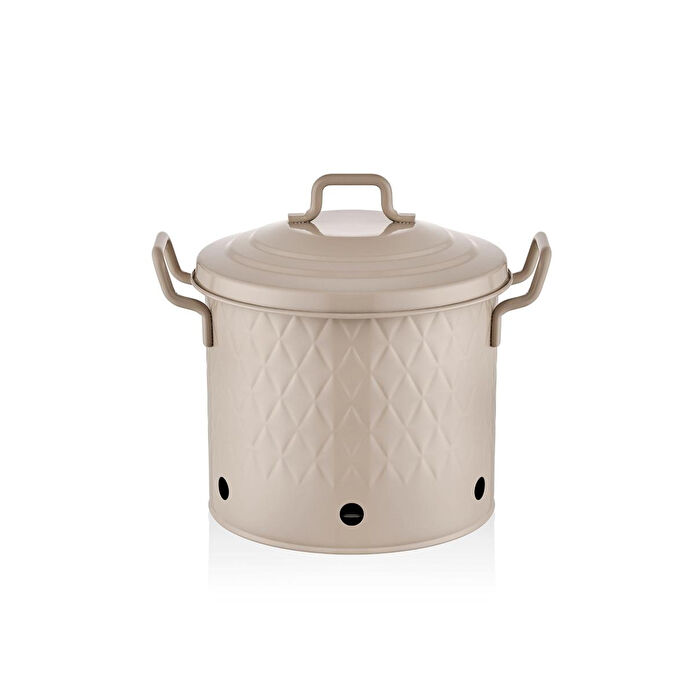 The Mia Prizma Patates Soğan Kabı Karamel 30x30x30 Cm