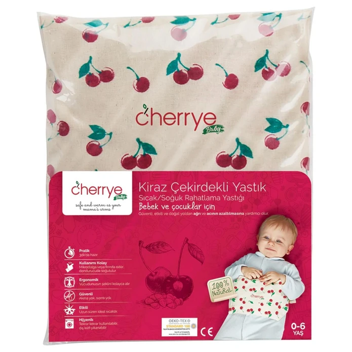 Cherrye Baby Kiraz Çekirdekli Sıcak Rahatlama Yastığı - Kuşaklı