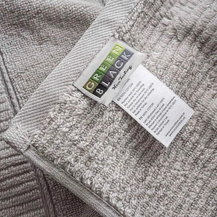 Green Black Eliza Yüz Havlusu Gri