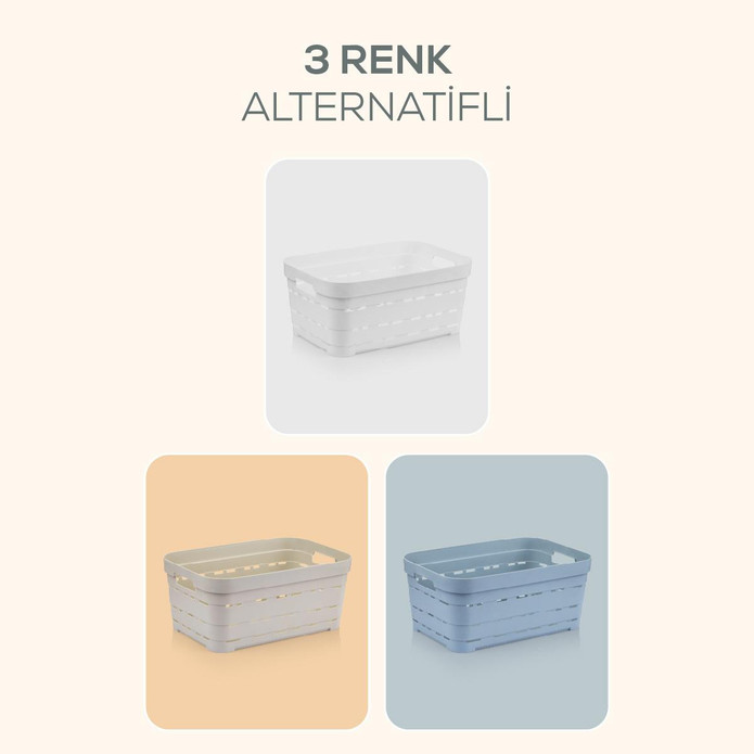 Vienev 6'lı 2,8 Litre Delikli Saklama Kutusu Mavi