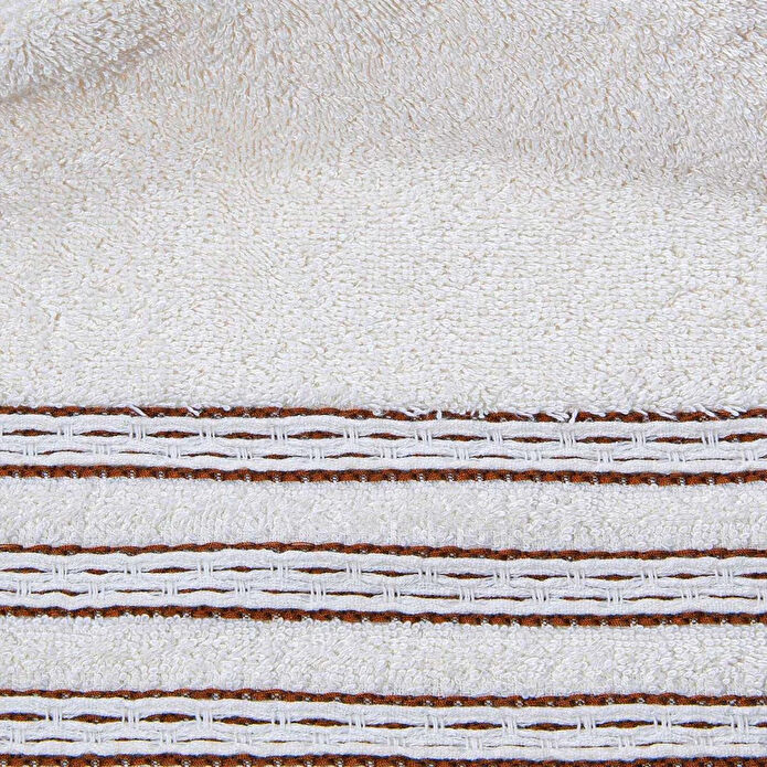 Green Black Amaris 2'li El Yüz Havlusu Seti %100 Supima Pamuk Bordürlü Krem-terra / Terra 50x90 Cm