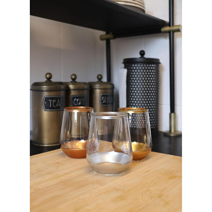 The Mia Glam Su Bardağı Kısa Bakır 6 Parça Glm0049