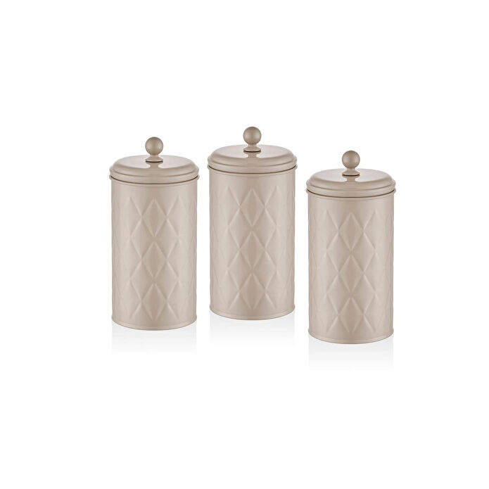 The Mia Prizma Çay Şeker Kahve Kavanozu Karamel 1,20 Lt