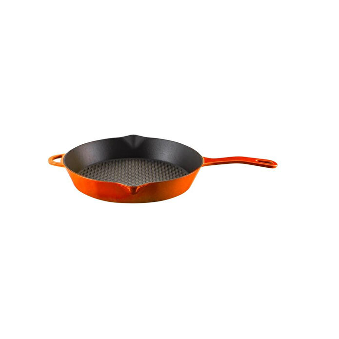 Voeux Kitchenware Amusant Turuncu Yardımcı Kulplu Döküm Tava 28 Cm