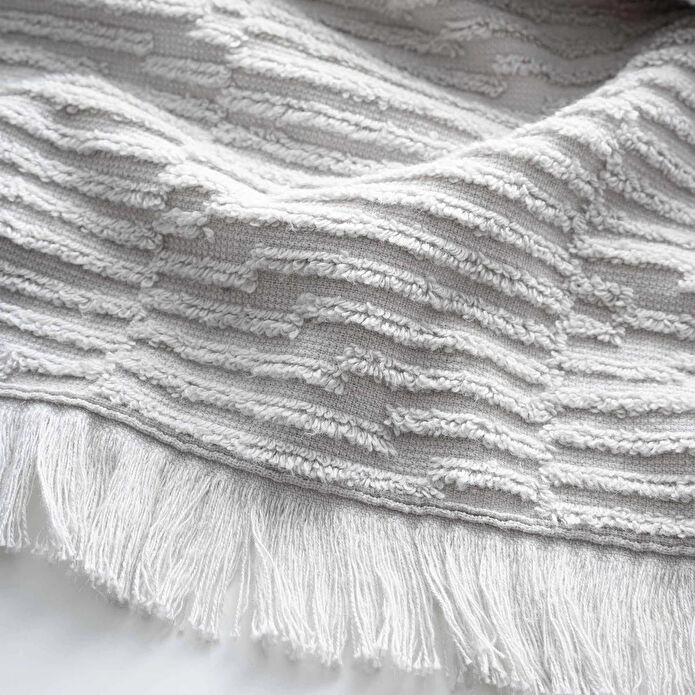 Green Black Anisa Yüz Havlusu Gri