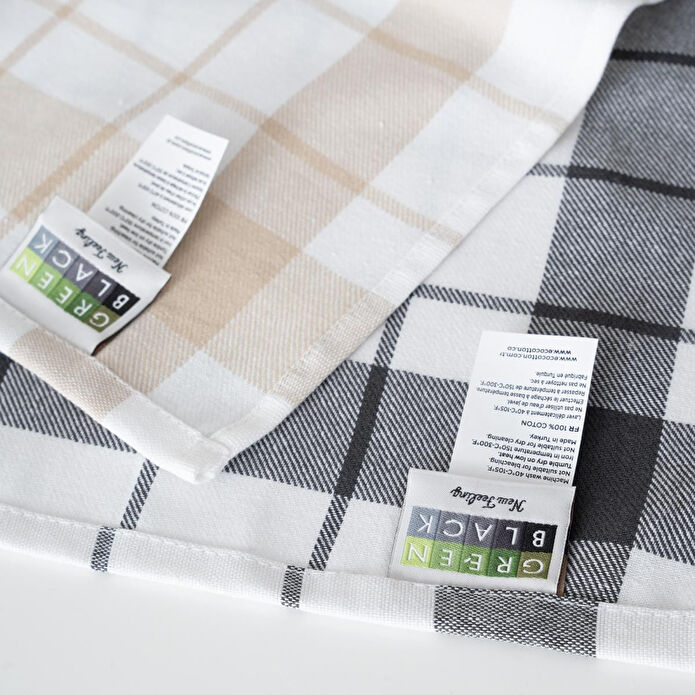 Green Black Esila 2'li Kurulama Bezi Bej/antrasit Bej-antrasit-45x65