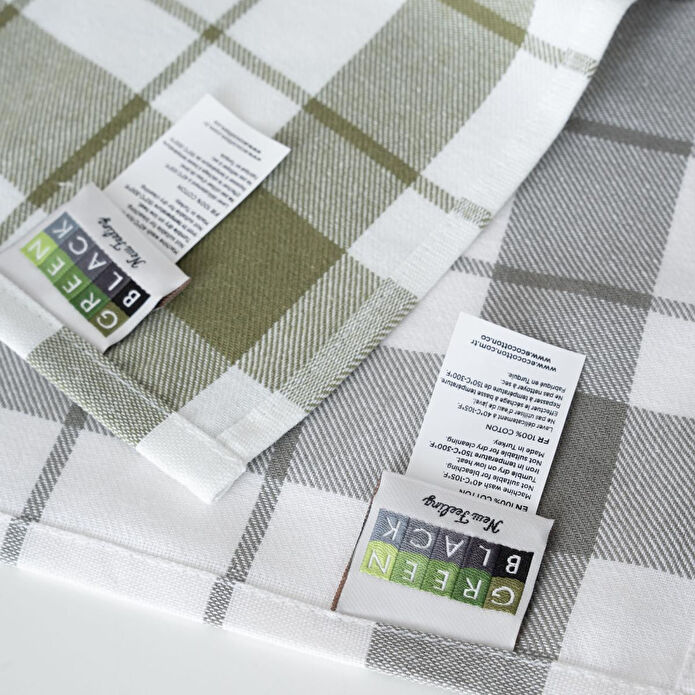 Green Black Esila 2'li Kurulama Bezi Gri/yeşil Gri-yeşil-45x65