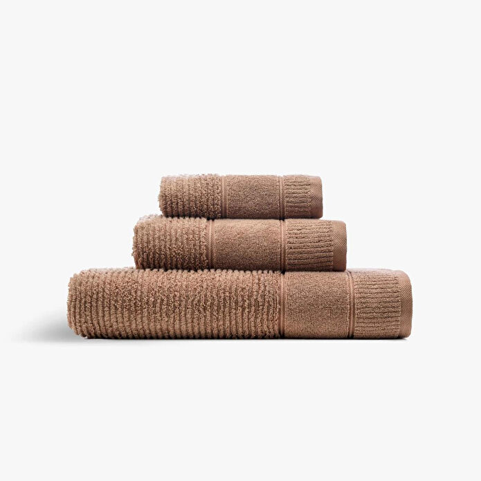 Green Black Eliza 3'lü Havlu Seti Kahverengi