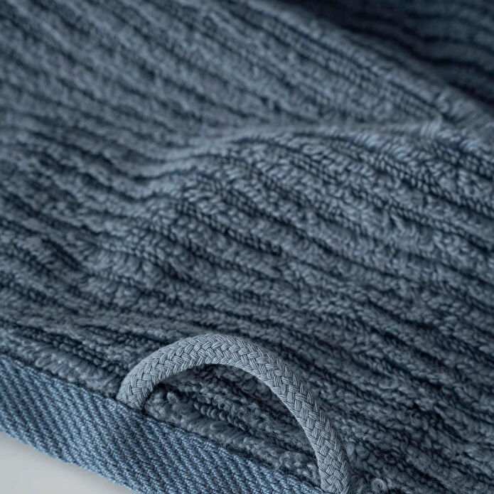 Green Black Eliza 3'lü Havlu Seti Mavi