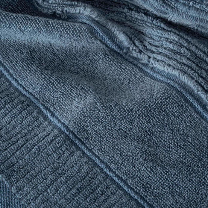 Green Black Eliza 3'lü Havlu Seti Mavi