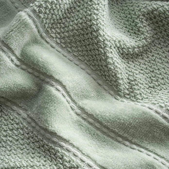 Green Black Anna 3'lü Havlu Seti %100 Pamuk Jakarlı Mint