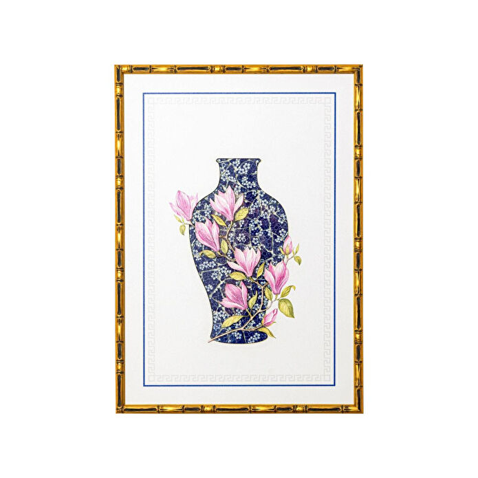 The Mia Bleu Blanc Tablo 64x90x4 Cm Tbl0093