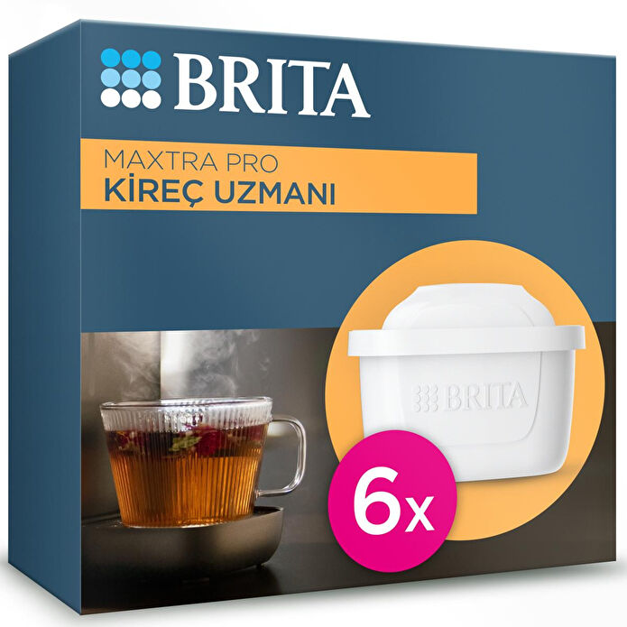 BRITA Maxtra Pro Kireç Uzmanı Yedek Su Arıtma Filtresi, 6’lı