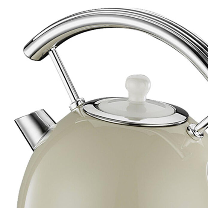 Berghoff Gem Retro 1,7 L Su Isıtıcı – 2200 W, Paslanmaz Çelik Gövde | Vanilya Krem