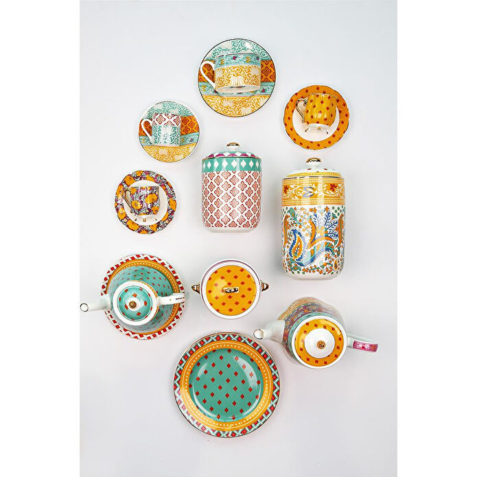 Lucky Art Eliana Bone 4lu Ayakli Kahve Fincani Seti