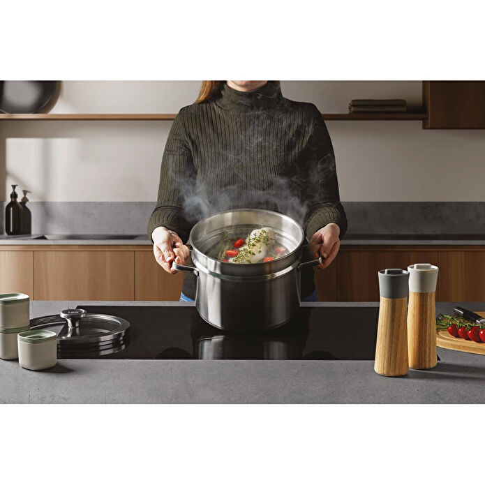 Berghoff Leo Graphite Paslanmaz Çelik Buharda Pişirici Süzgeç 20-24cm