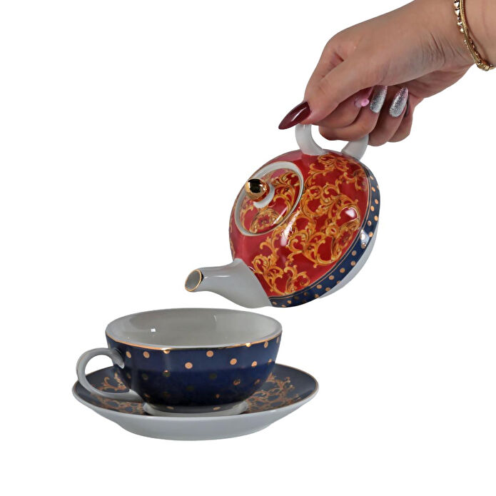 Lucky Art Clari̇ssa Bone Tek Ki̇şi̇li̇k Demli̇k Fi̇ncan Set