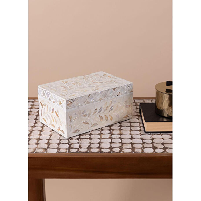 The Mia Sedef Dikdörtgen Kutu 25x16x12 Cm Tlc0071