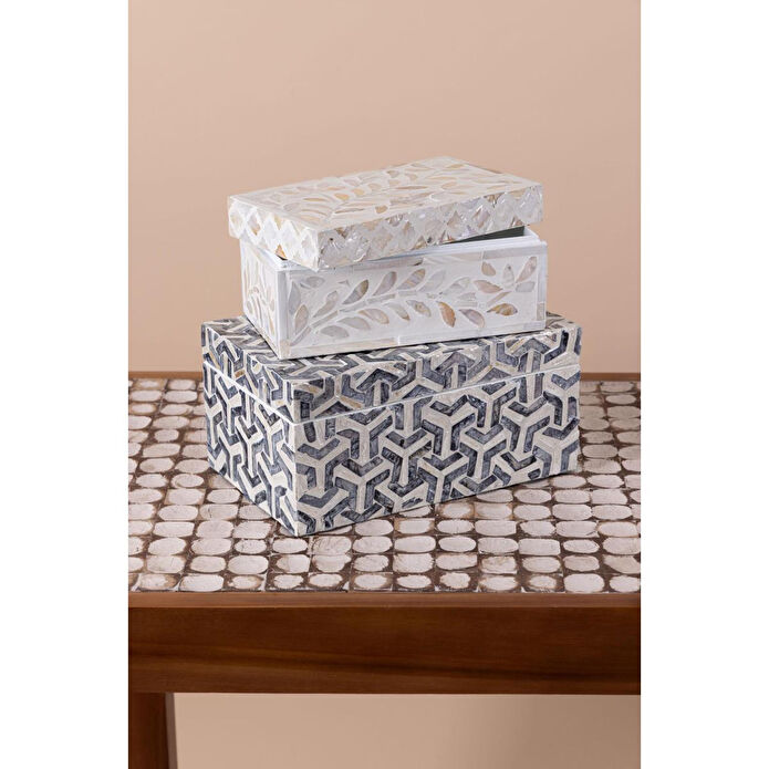 The Mia Sedef Dikdörtgen Kutu 25x16x12 Cm Tlc0087