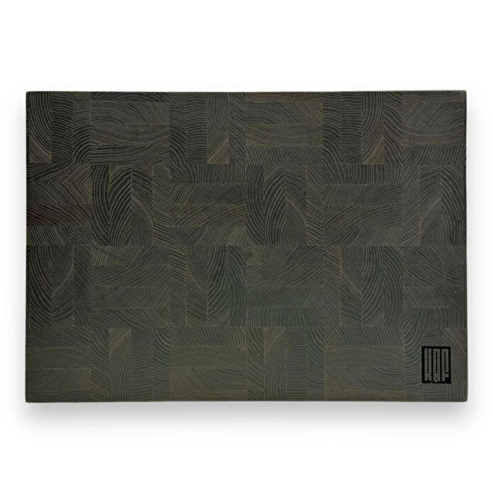 Kaf Ahşap Kesme Tahtası Dişbudak Siyah (End Grain) - L