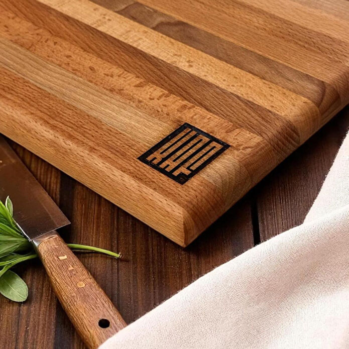 Kaf Ahşap Lüks Kesme Tahtası Kayın - M