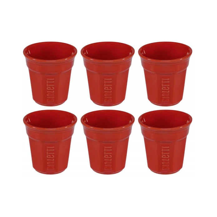 Bialetti 6 (adet) Kırmızı Espresso Fincan Set