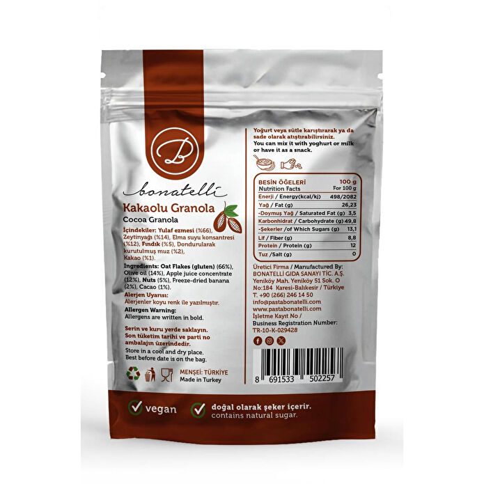 Bonatelli Kakaolu Granola 300 G