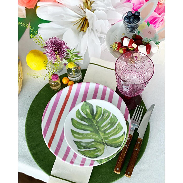 Fern&Co Miami Pink Beach Collection Küçük Tabak 4 Lü Set