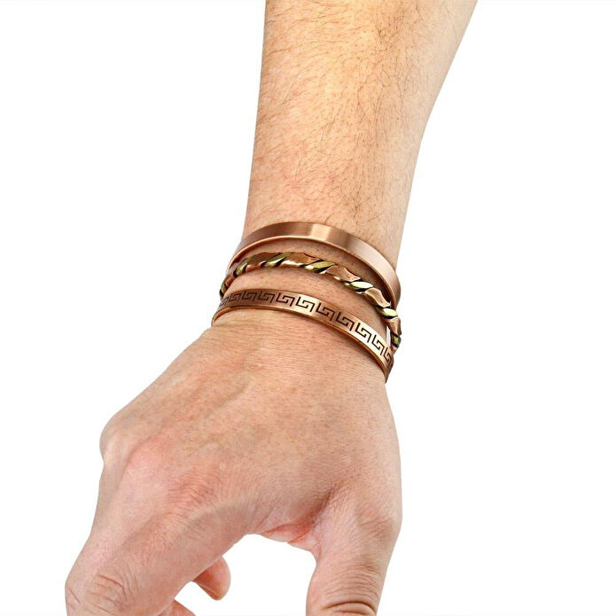 Coho Objet Coho Tılsım Dingin&bereket&sonsuzluk El Yapımı Bakır Bileklik Seti