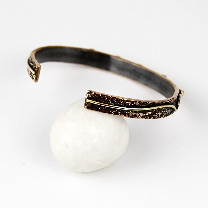 Coho Objet Coho Tılsım Bakır El İşleme Damla Bileklik