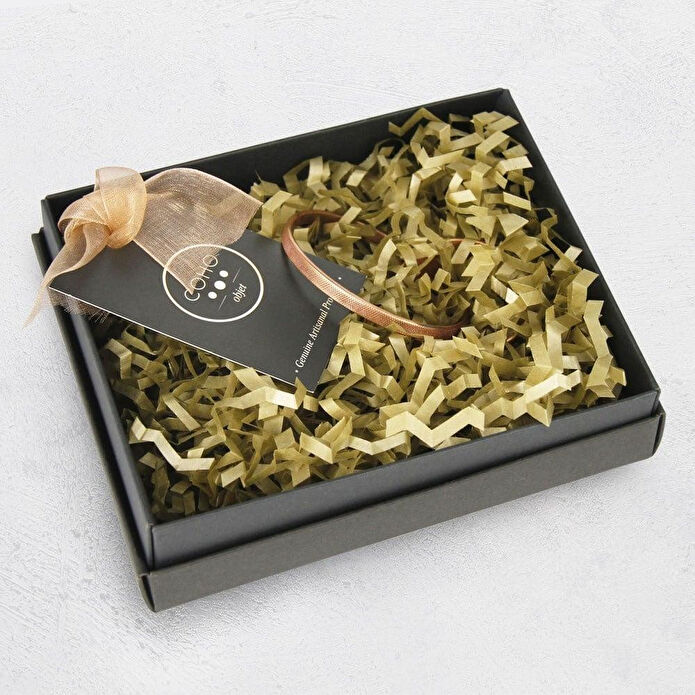 Coho Objet Coho Tılsım Bakır El İşleme Dokulu Bileklik